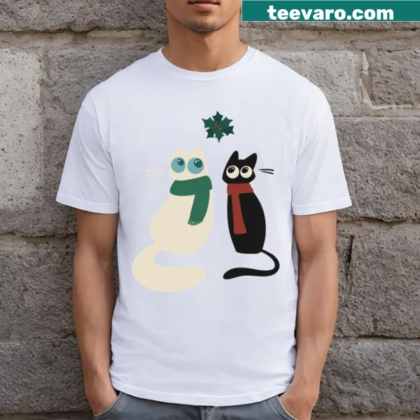 Wholesome t-shirt with 'Underneath The Mistletoe' text for Christmas.