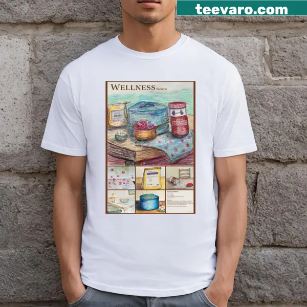 Minimalist line-art design on Wellness Poster Scoop T-shirt