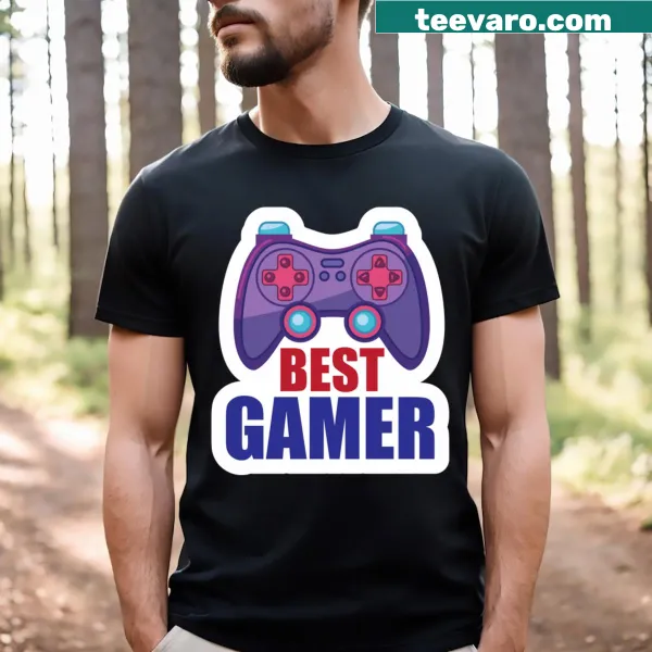 Joystick graphic design for gamers on a T-shirt