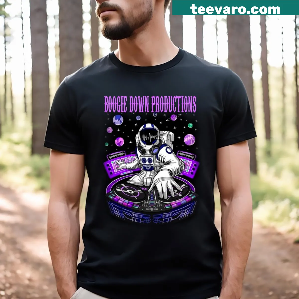 Classic t-shirt honoring Boogie Down Productions — on a men's t-shirt