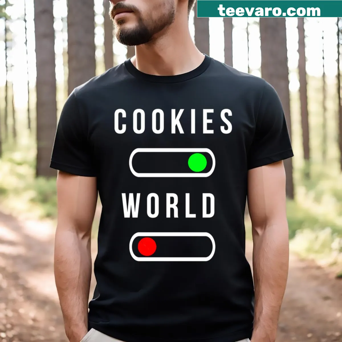 Cookies quotes graphic T-shirt for cookie lovers — on a men's t-shirt