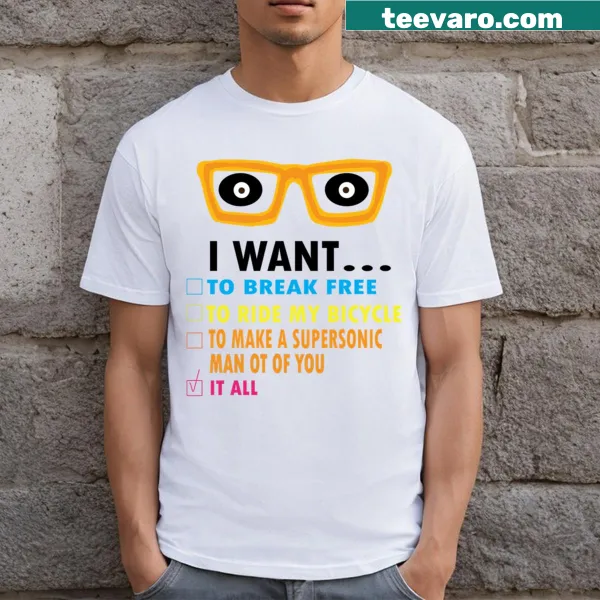 Funny bike-themed music lover t-shirt with humorous text
