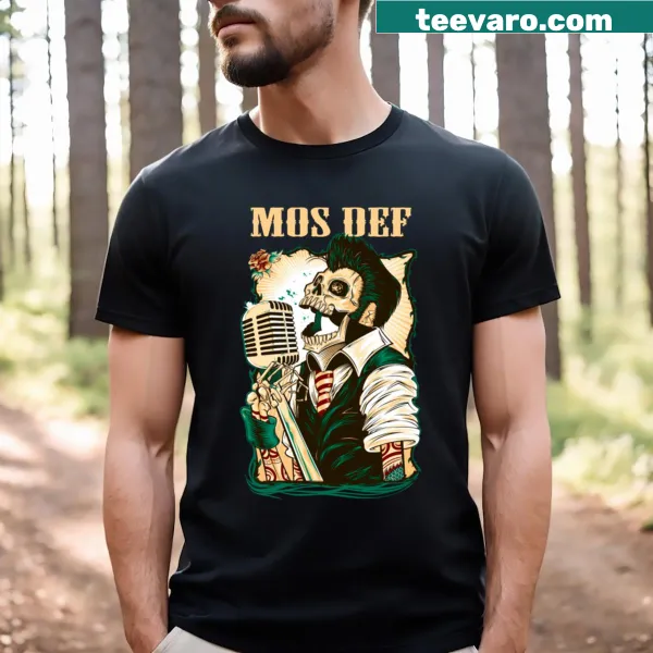 T-shirt featuring an illustration of rapper Mos Def