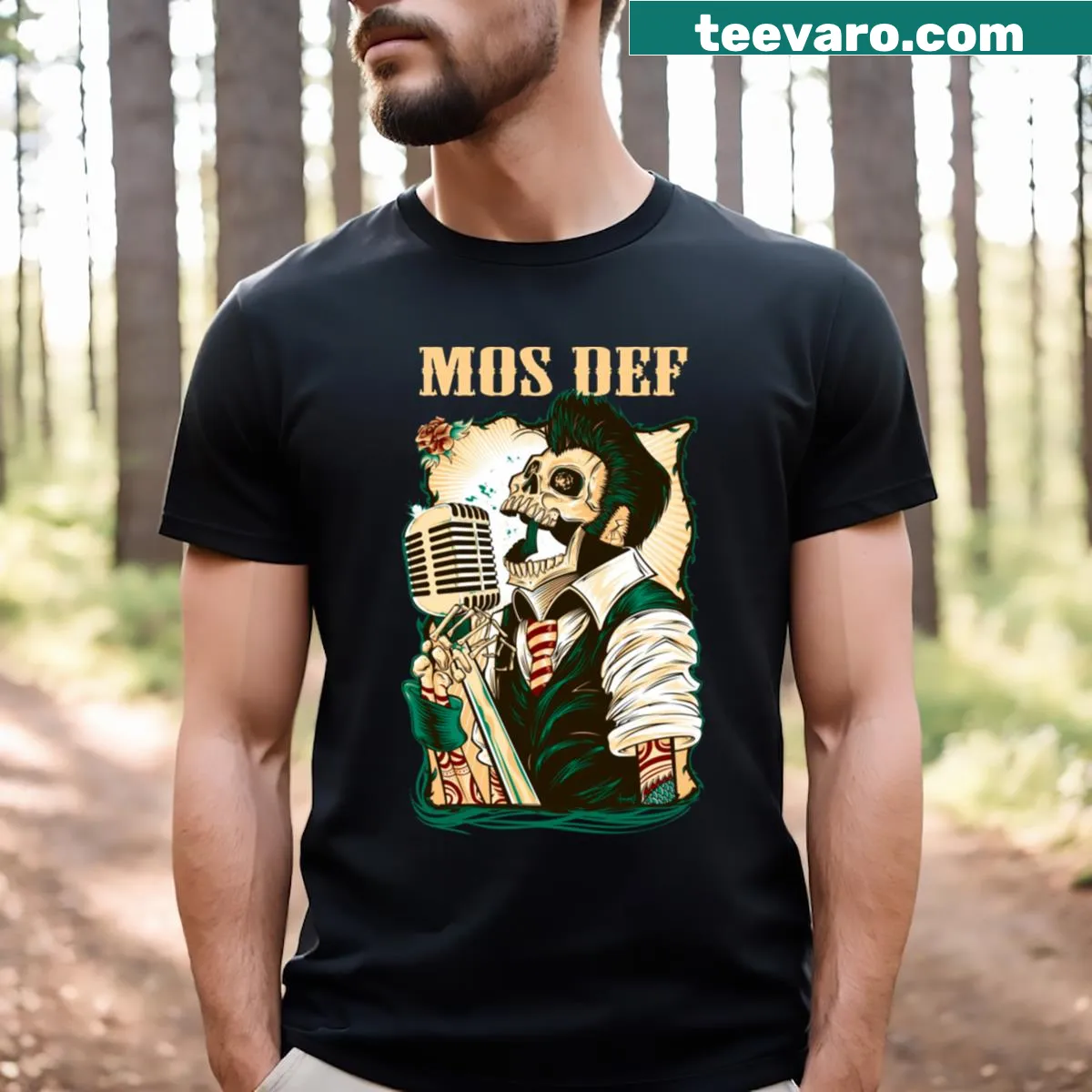 T-shirt featuring an illustration of rapper Mos Def — on a men's t-shirt