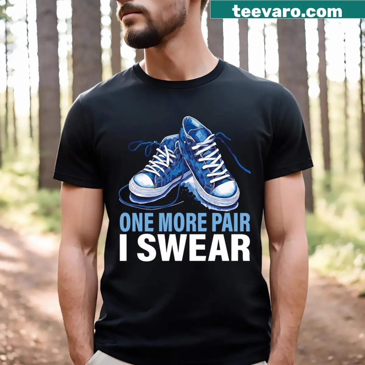 Funny T-shirt for sneakerheads with a humorous slogan — on a men's t-shirt
