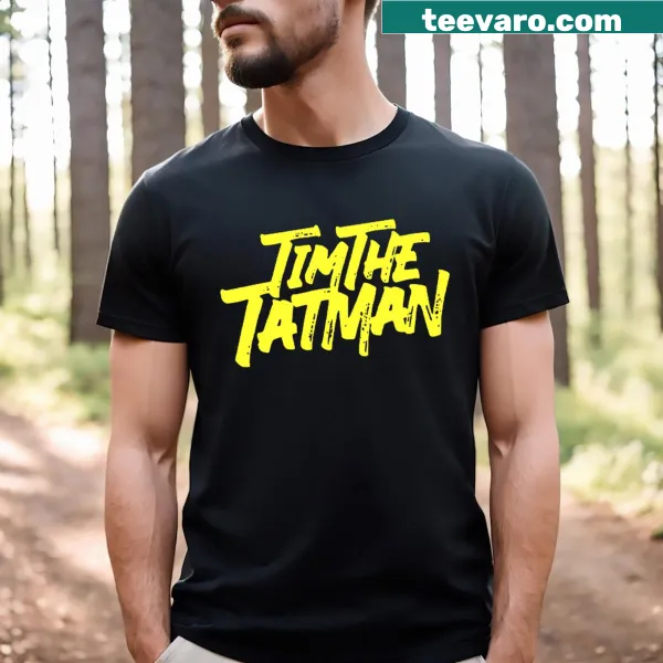Tim The Tatman graphic on a gaming t-shirt
