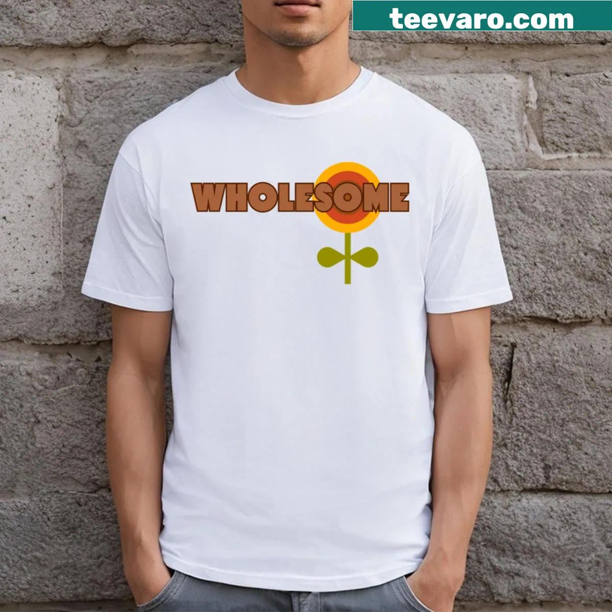 Wholesome T-shirt with a simple positive message — on a men's t-shirt