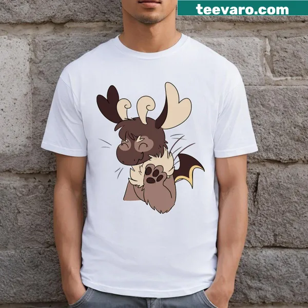 Playful typography t-shirt featuring charming cartoon designs