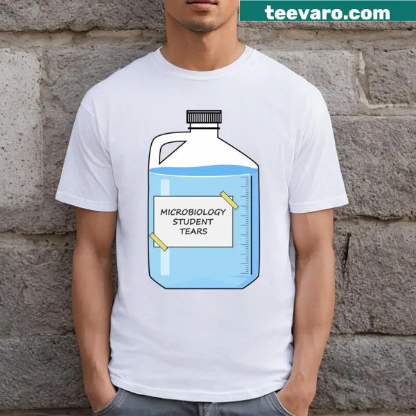 Vintage distressed t-shirt for microbiology students with humorous graphics