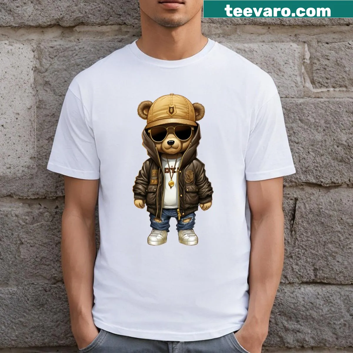 Papa Bear humorous T-shirt for dads — on a men's t-shirt