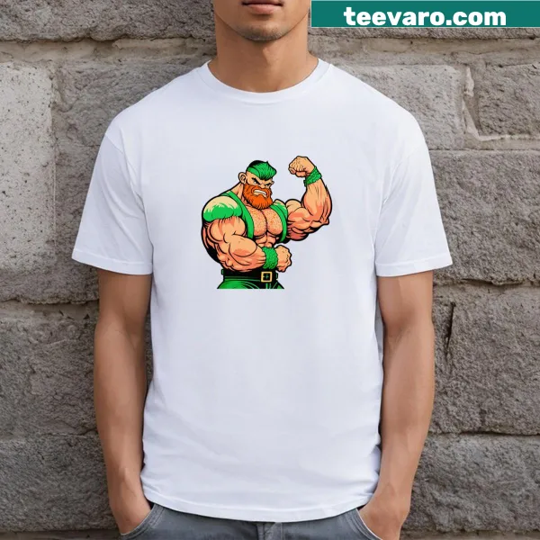 Funny St. Patrick's Day t-shirt with a humorous illustration