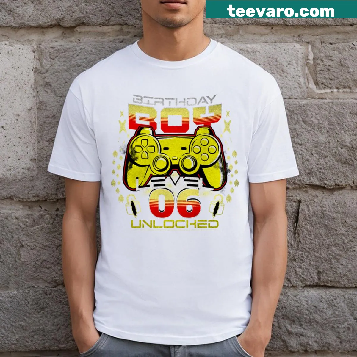 Retro gaming graphic T-shirt for 6-year-olds — on a men's t-shirt