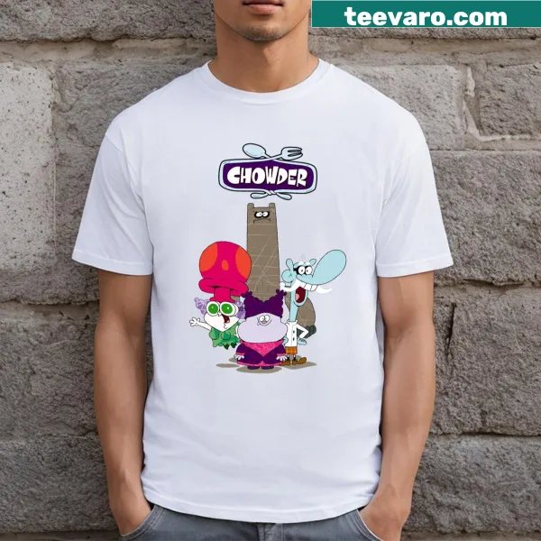 Cartoon graphic of Chowder on a T-shirt
