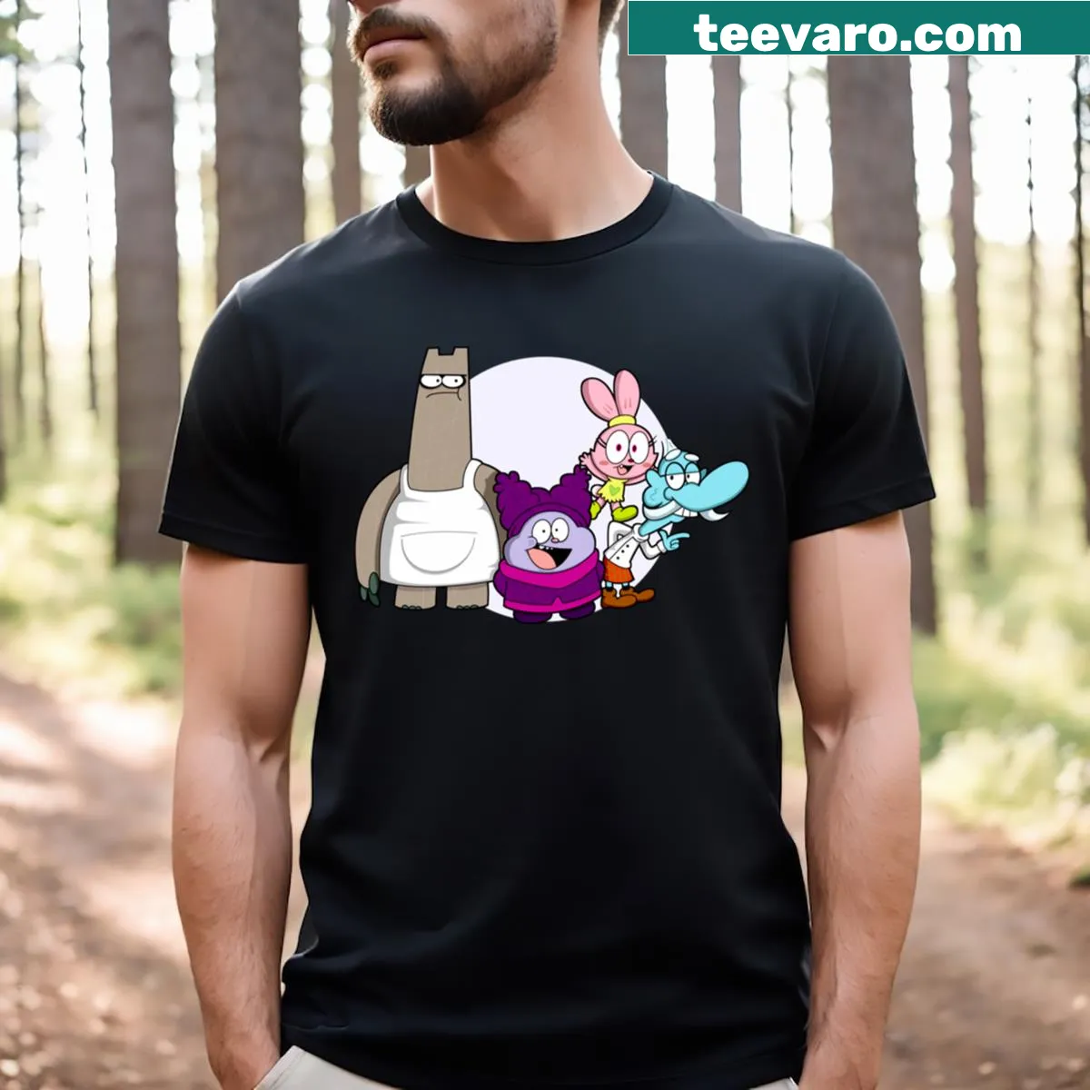 Cartoon logo of Chowder on a T-shirt — on a men's t-shirt