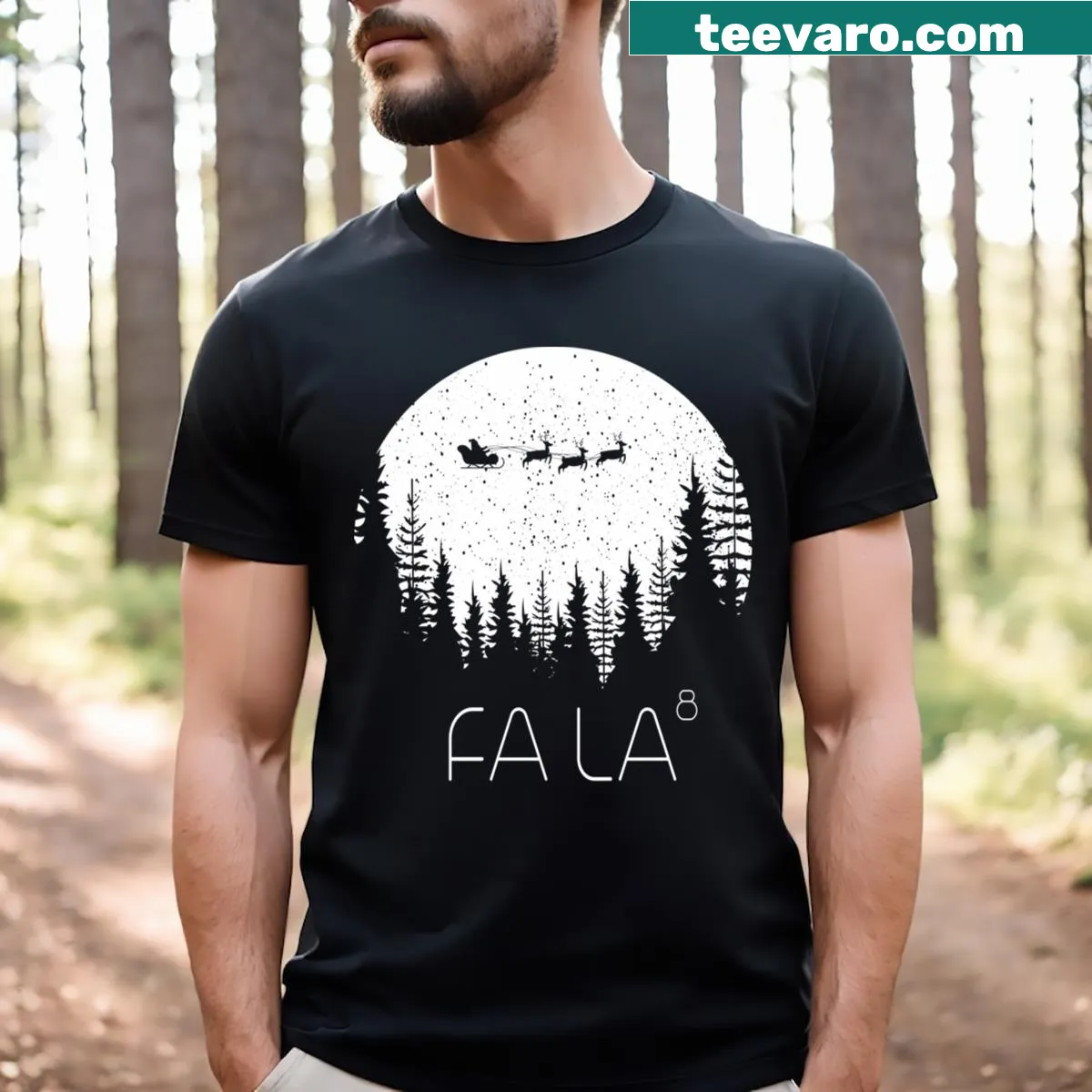 Funny Christmas math-themed graphic t-shirt — on a men's t-shirt