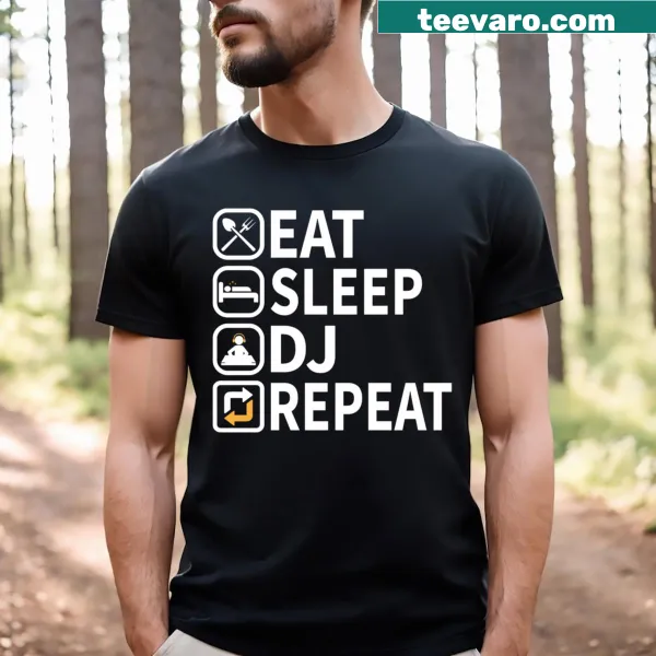 Funny DJ-themed T-shirt with humorous quotes and graphic