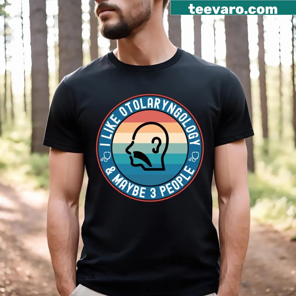 Funny T-shirt with the phrase 'I Like Otolaryngology' — on a men's t-shirt