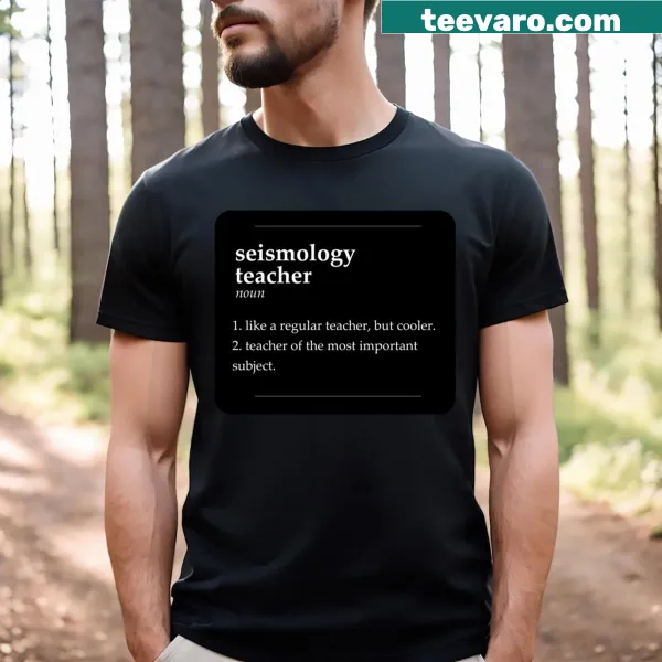 T-shirt for seismology teachers with educational design