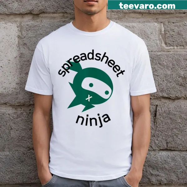 Funny Spreadsheet Ninja graphic T-shirt for data lovers