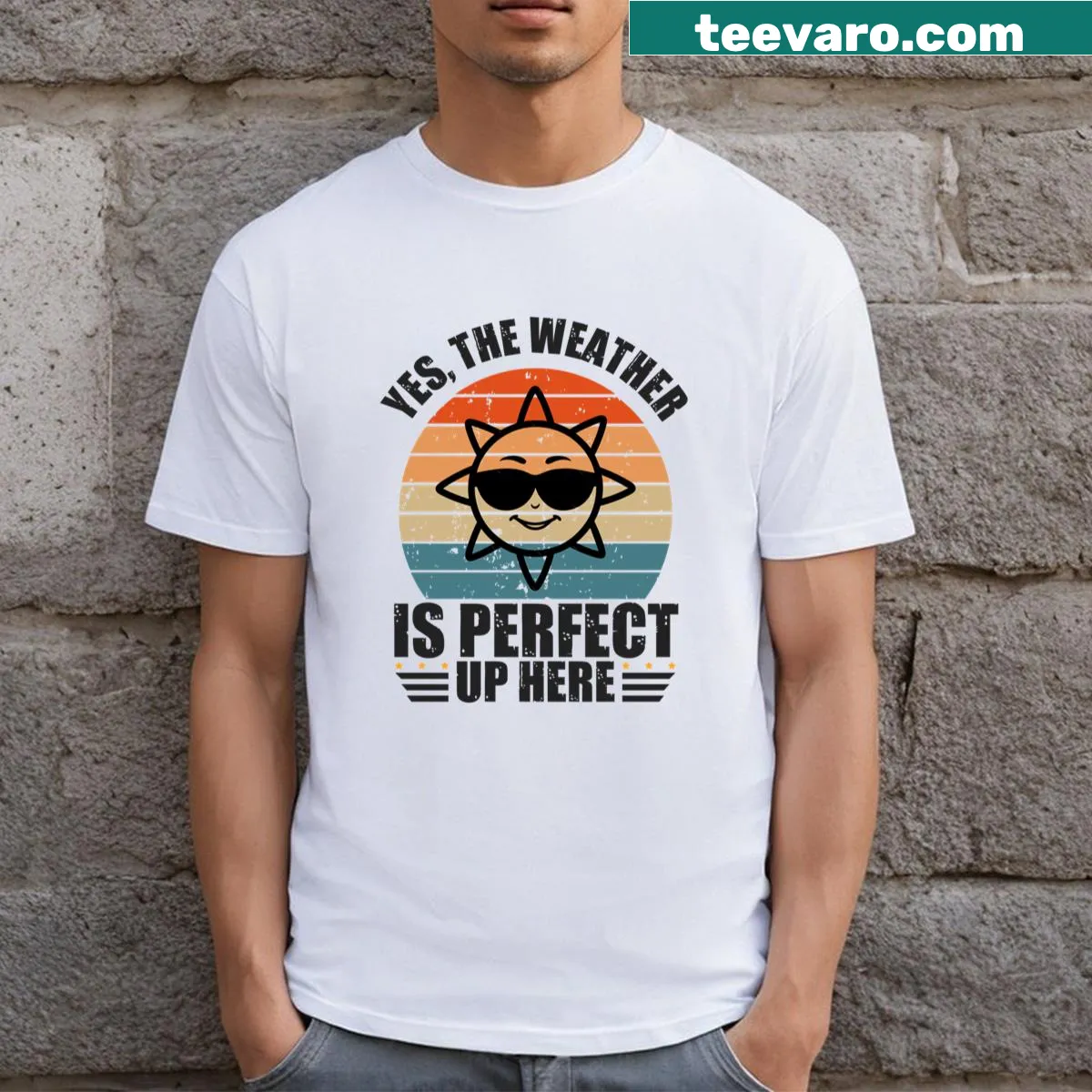 T-shirt with humorous quotes for tall men — on a men's t-shirt