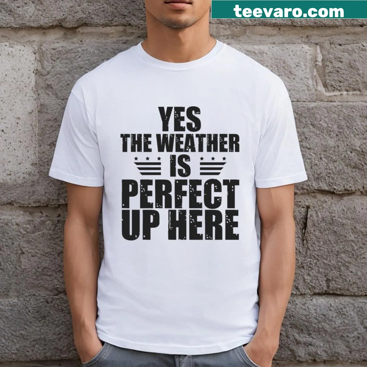 Funny T-shirt for tall men featuring humorous quotes — on a men's t-shirt