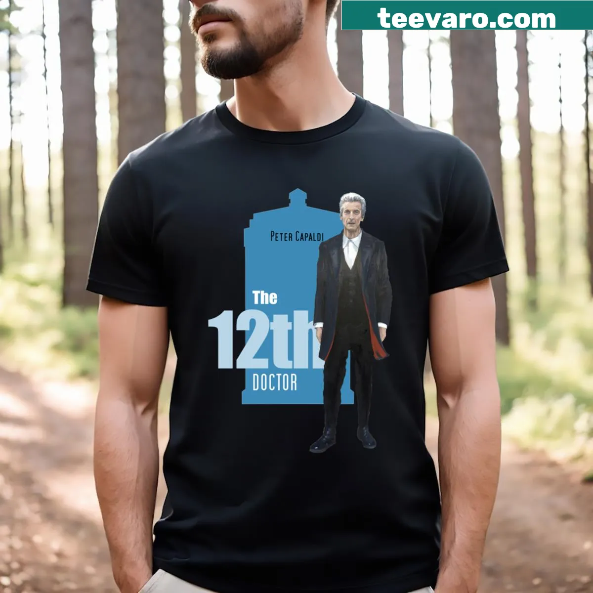 T-shirt featuring the 12th Doctor from Doctor Who — on a men's t-shirt