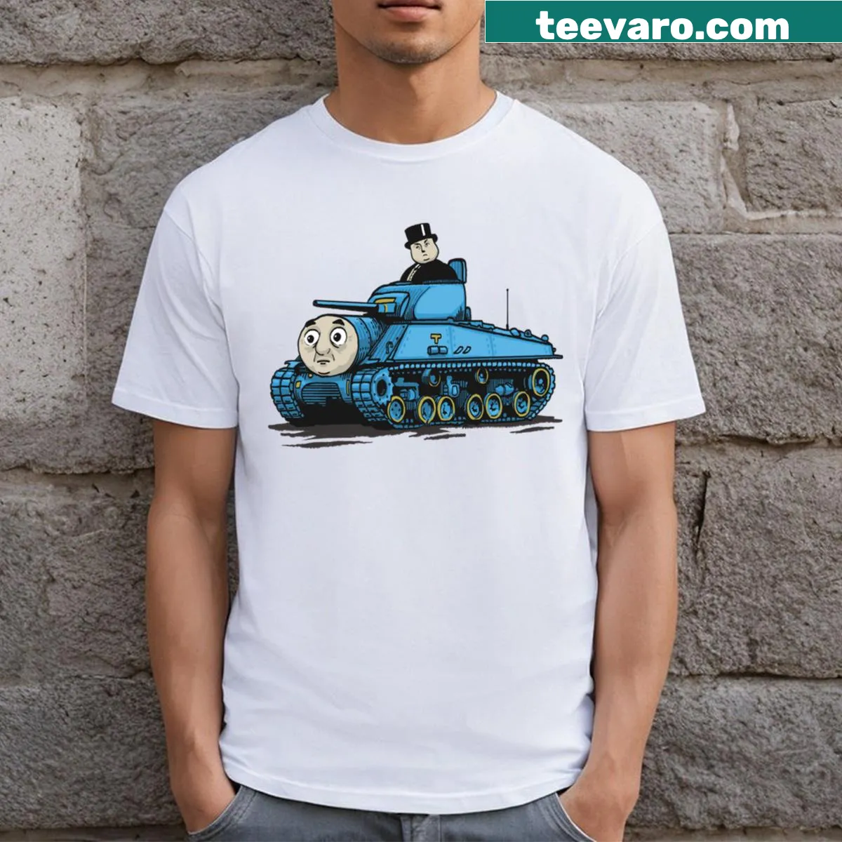 Thomas the Tank Engine graphic T-shirt for fans — on a men's t-shirt