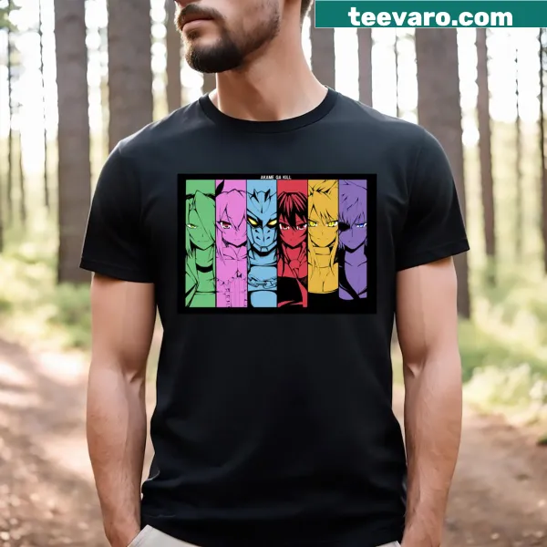 T-shirt featuring iconic elements from Akame Ga Kill! anime