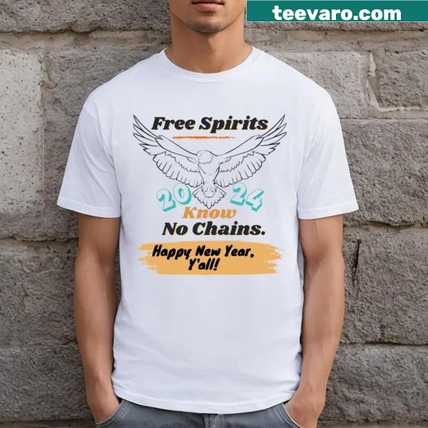 T-shirt with festive typography celebrating the New Year