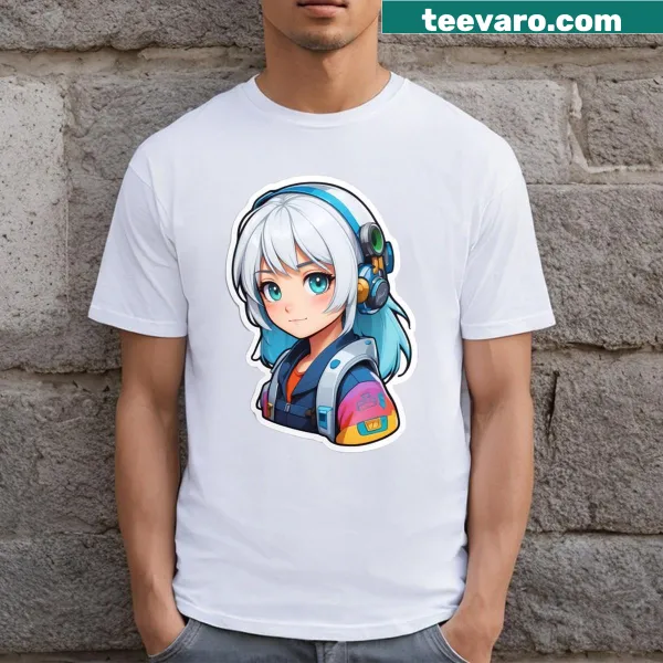 Stylish T-shirt featuring Cyber Melody Avatar design