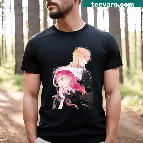 Illustrative villain-themed T-shirt with dark graphic text