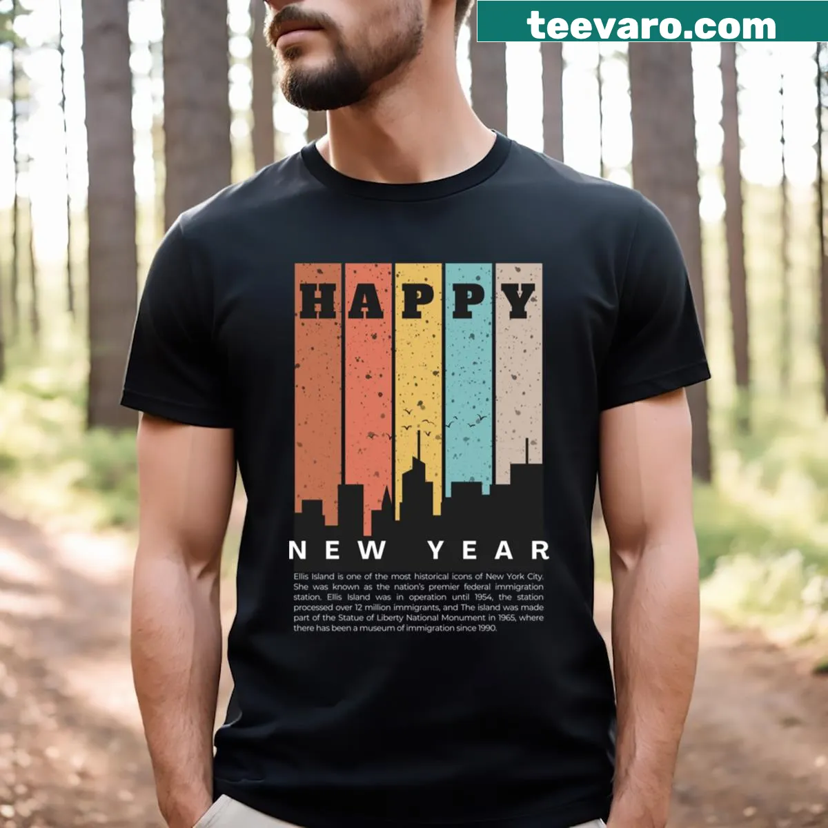 Humorous Happy New Year T-shirt design — on a men's t-shirt