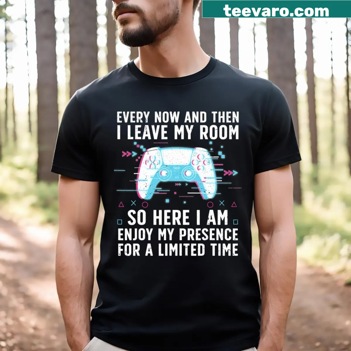 Humorous gaming graphic on a T-shirt for video game lovers — on a men's t-shirt