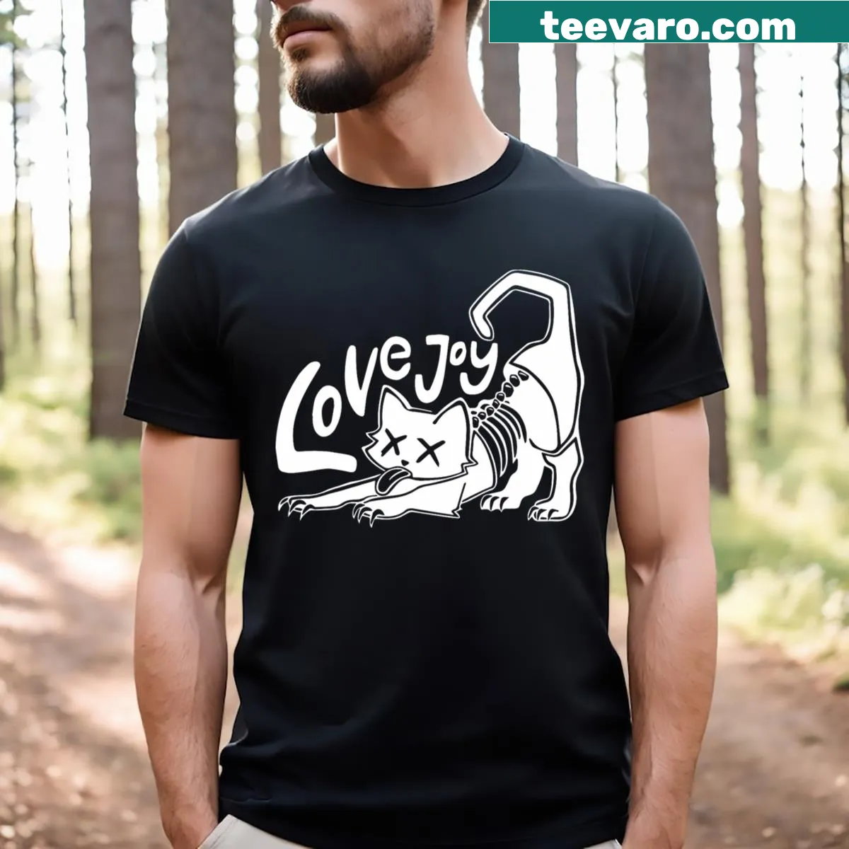 Illustration of the Lovejoy rock band on a T-shirt — on a men's t-shirt