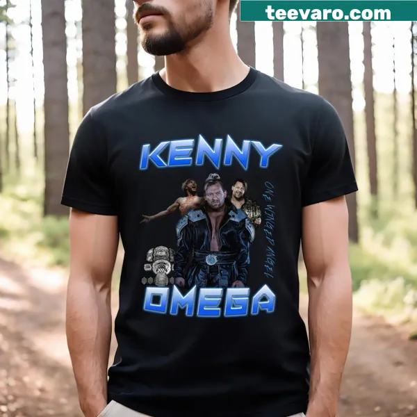 Vintage-style Kenny Omega graphic on a wrestling tee