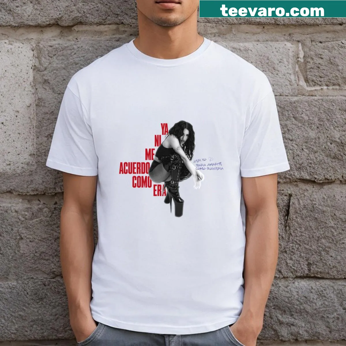 Musical-themed T-shirt with heartfelt design — on a men's t-shirt