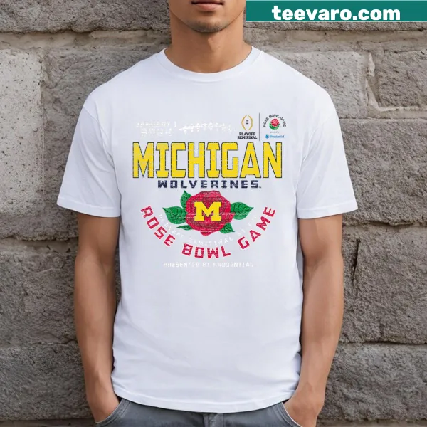 Vintage flower design Michigan Wolverines Rose Bowl 2024 t-shirt