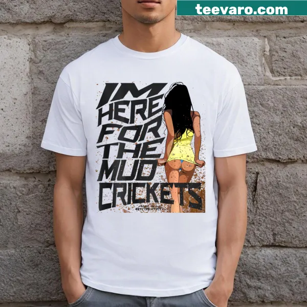 Illustrated Mud Cricket design T-shirt for sports lovers