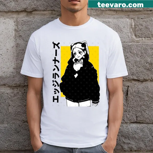 Illustration of Rebecca from Cyberpunk Edgerunners on T-shirt