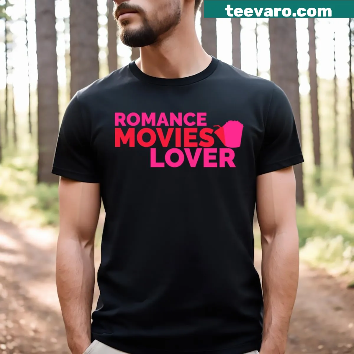 Sentimental t-shirt celebrating romance movies for lovers — on a men's t-shirt