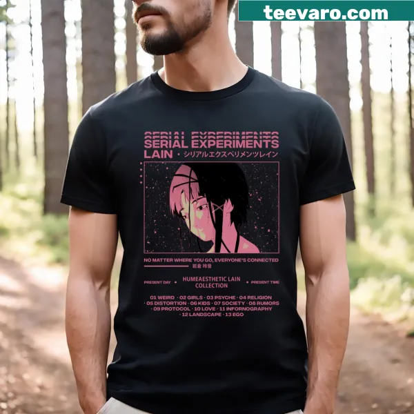 Aesthetic design inspired by Serial Experiments Lain, featuring digital art