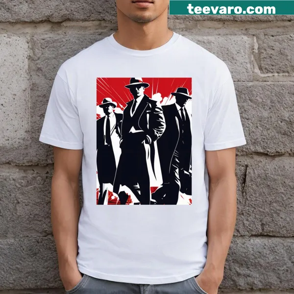 Artistic t-shirt featuring silhouettes from the underworld