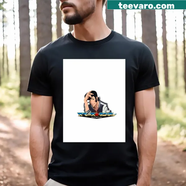 Space Dandy-themed graphic t-shirt showcasing iconic imagery