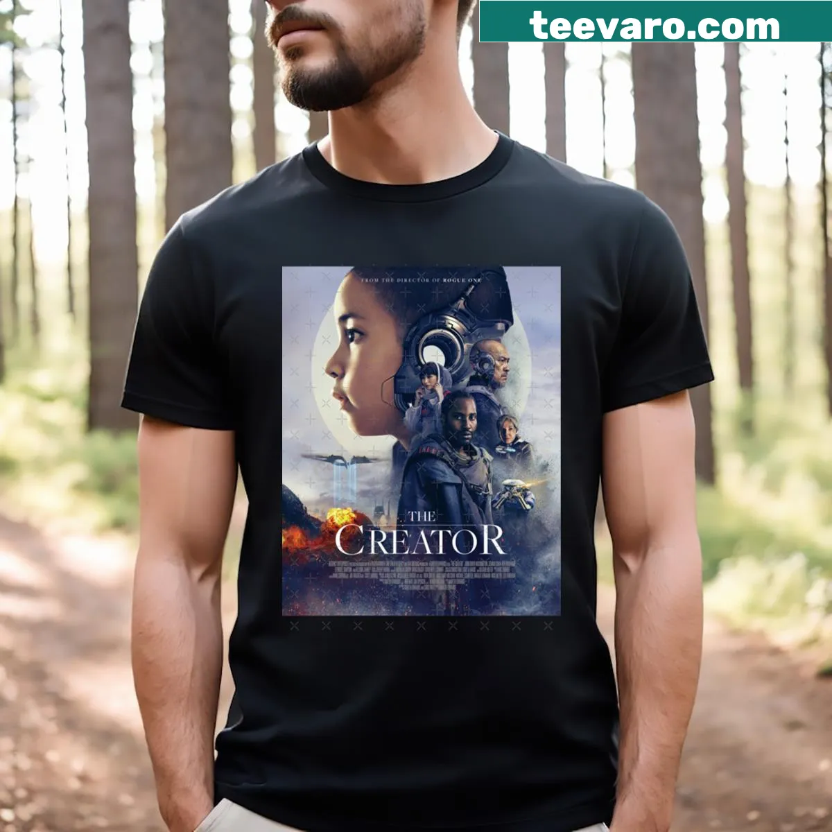 Movie-themed t-shirt with creative graphics — on a men's t-shirt