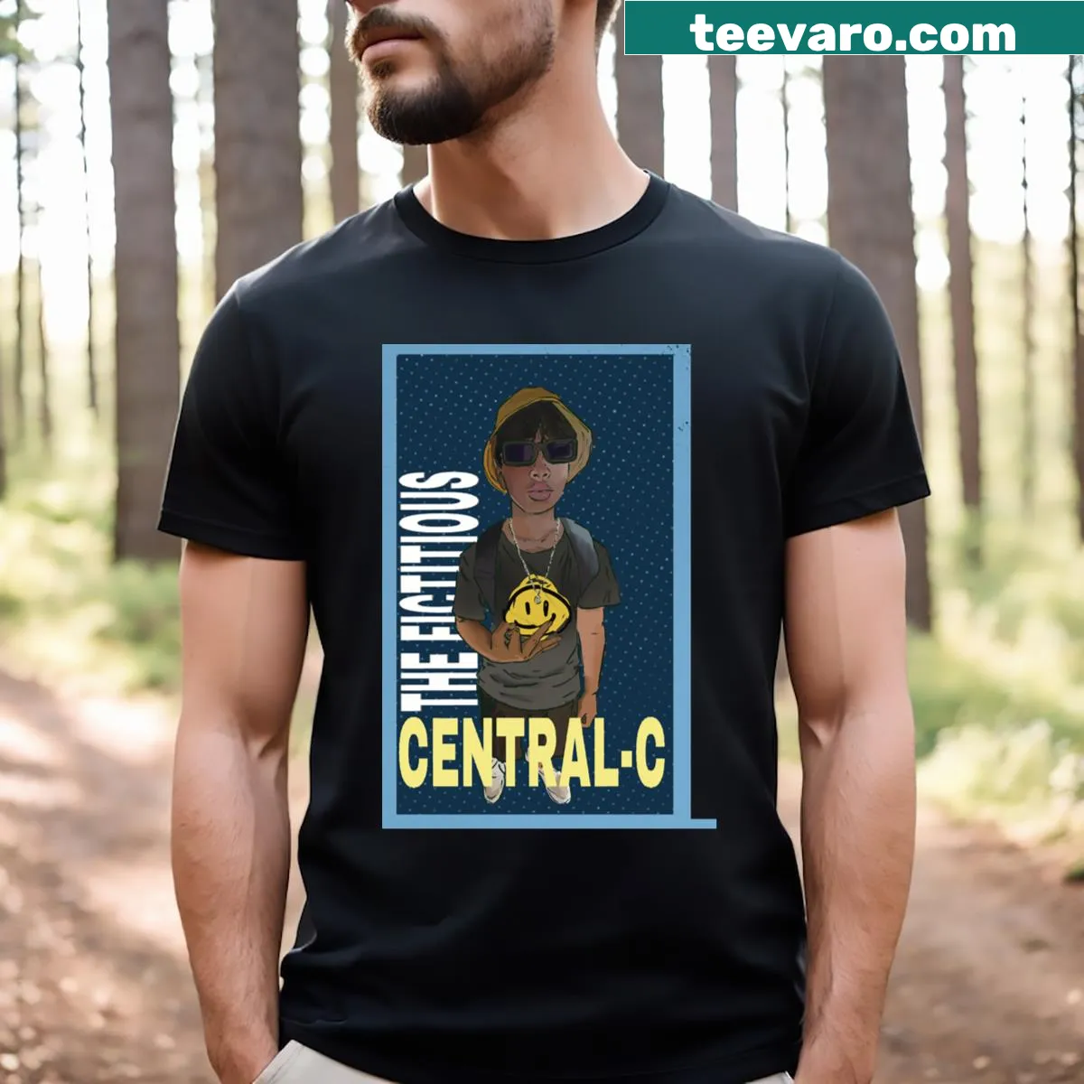 Minimalist T-shirt with abstract line-art design representing creativity. — on a men's t-shirt