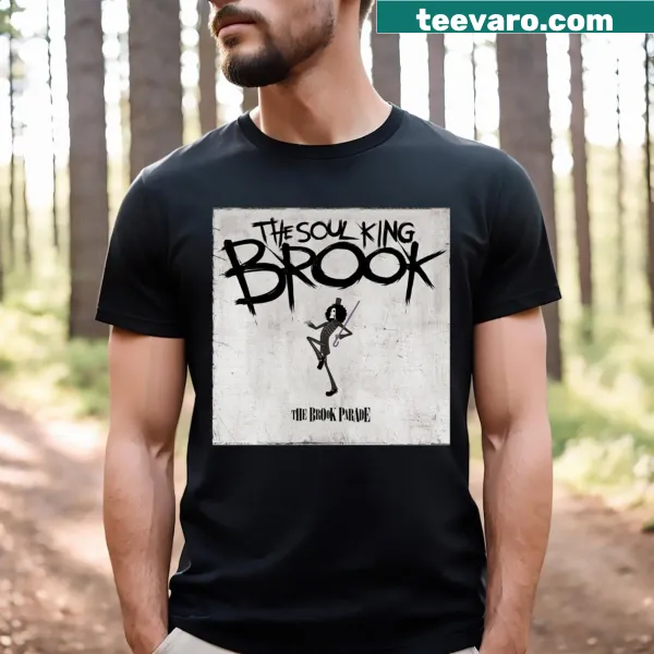 Illustrated t-shirt of Brook from One Piece, portraying the Soul King