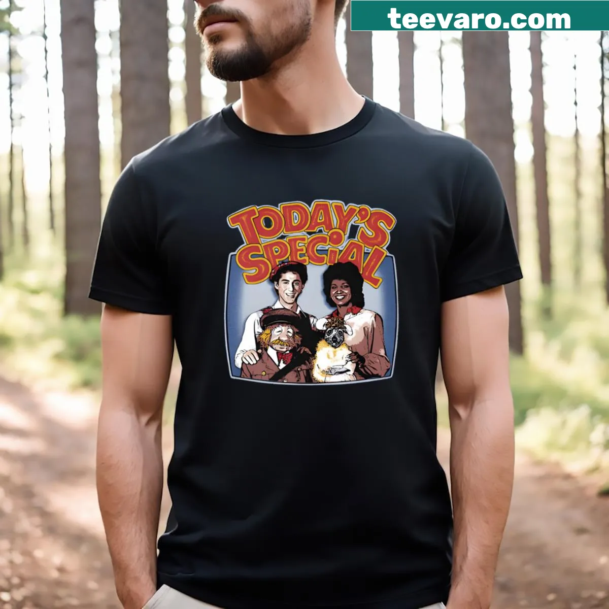 Essential shirt featuring the phrase Today's Special — on a men's t-shirt