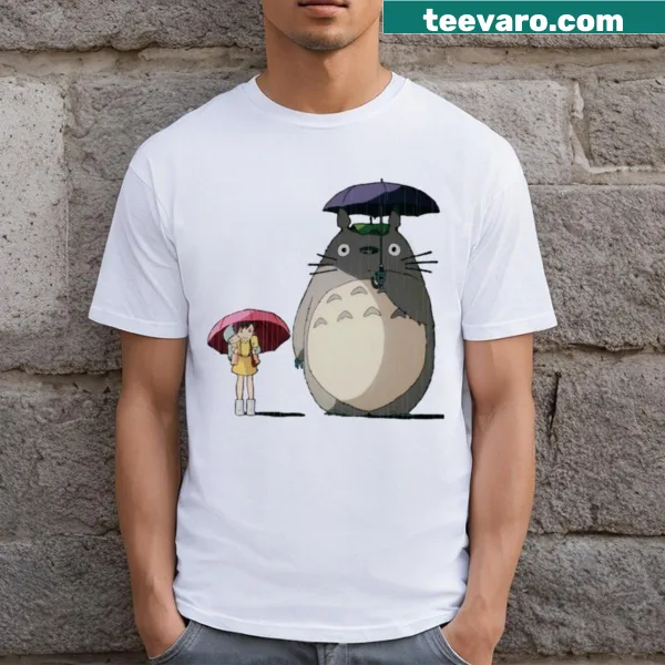 Totoro cartoon T-shirt featuring the iconic character