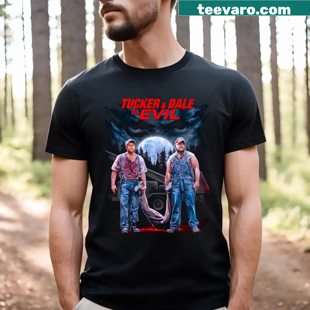 Essential t-shirt inspired by Tucker and Dale vs Evil movie — on a men's t-shirt