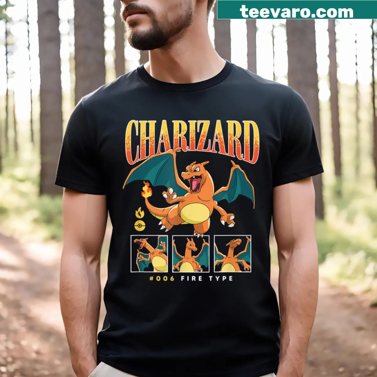 Playfully designed typography graphic on a casual t-shirt — on a men's t-shirt